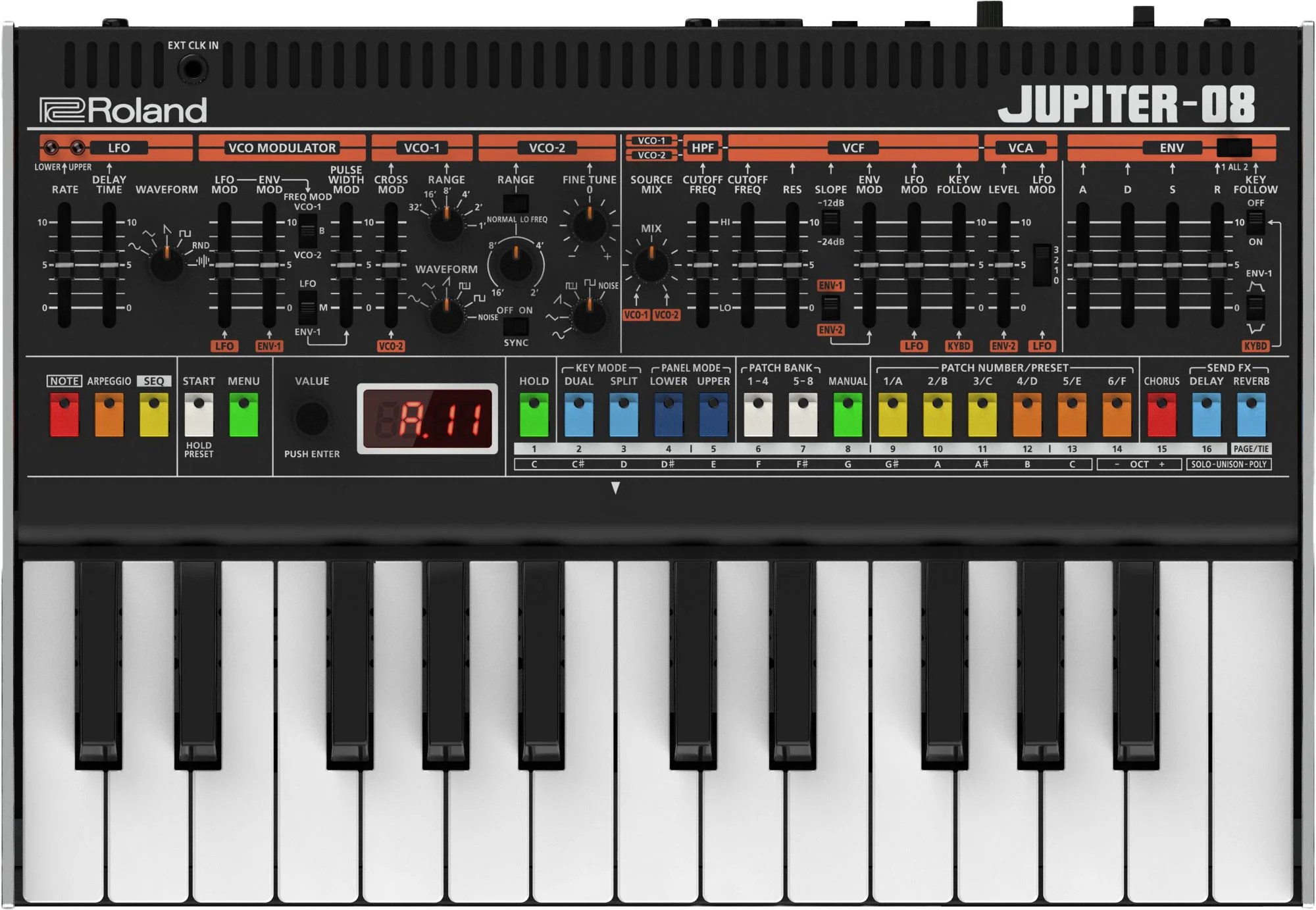 Synthesizer, Keyboard, Schwarzes Gehäuse, Analogsynthesizer, Klaviatur